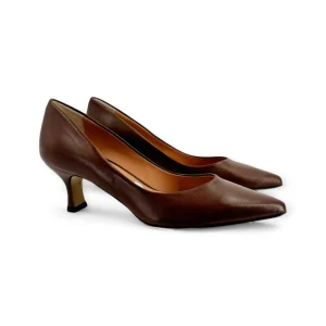 DECOLLETE' DONNA CON TACCO BASSO IN PELLE MILU' MILANO