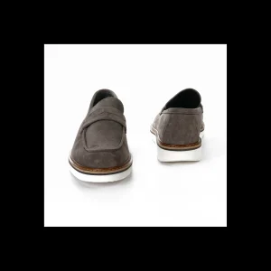 MOCASSINO Andrea Nobile IN CAMOSCIO GRIGIO CHIARO