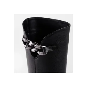 PIERFRANCESCO VINCENTI STIVALE IN PELLE CON DETTAGLIO ACCIAIO