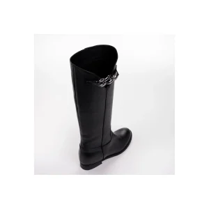 PIERFRANCESCO VINCENTI STIVALE IN PELLE CON DETTAGLIO ACCIAIO