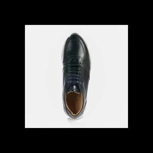 SNEAKERS ANDREA NOBILE IN PELLE NERA CON PARA ALTA