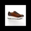 SNEAKERS ANDREA NOBILE IN PELLE COLORE CUOIO CON PARA ALTA