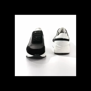 SNEAKERS ANDREA NOBILE IN CAMOSCIO E PELLE COLORE NERO