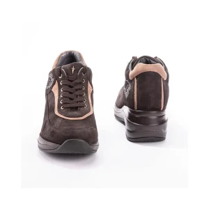 Sneakers Cesare Paciotti 4us con brillantini laterali colore marrone