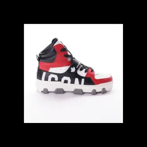 SNEAKERS DSQUARED2 ICON BASKET ALTE IN PELLE