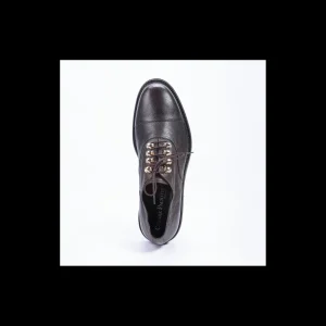 STRINGATA CESARE PACIOTTI IN PELLE MARTELLATA TESTA DI MORO