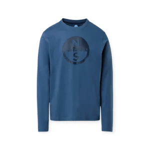 T-SHIRT A MANICHE LUNGHE E MAXI LOGO NORTH SAILS