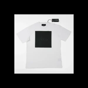 T-shirt John Richmond con maxy stampa in ecopelle