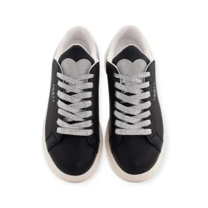 YNOT SNEAKERS DONNA NERO CON GLITTER